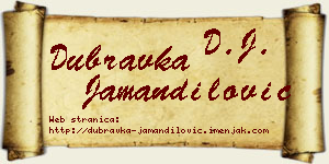 Dubravka Jamandilović vizit kartica